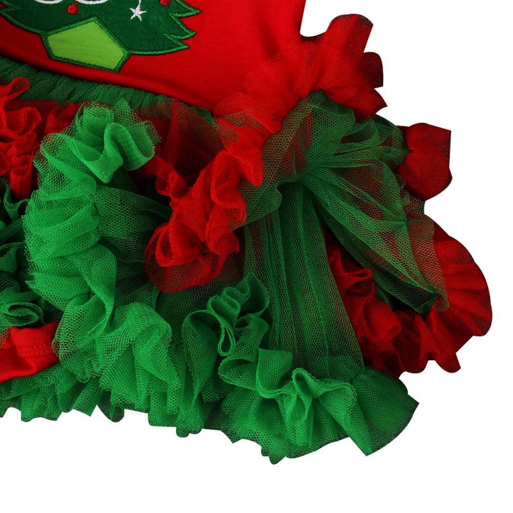 Рождественское платье для новорожденных девочек боди повязка на голову комплект