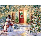 Яркая картина YI, снеговик, вышивка крестиком, алмазная живопись, мультяшное рукоделие, домашний декор, Рождественская Алмазная вышивка
