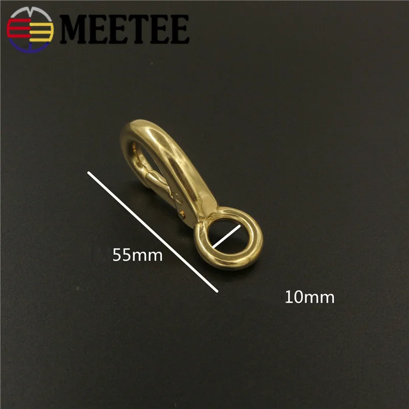 Meetee 2 шт. чистая медь фиксированный крюк уплотнительное кольцо пряжка брелок