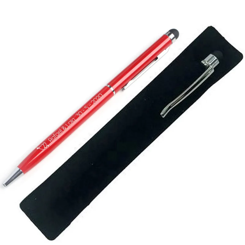 10 шт. персонализированный гравированный Металлический Мини-Стилус шариковые