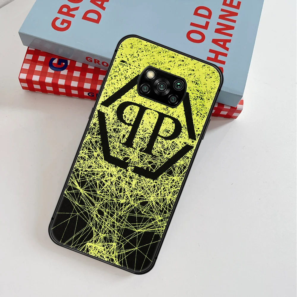 

Qp Philipp Luxury Trend Skull Phone Case For Xiaomi Mi Note 10 A3 9 MAX 3 A2 8 9 Lite Pro Ultra black Bumper Soft Waterproof