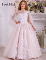 sheer sleeve vintage lace princess ball gowns flower girls dresses vintage lace girls birthday party celebrity dresses custom