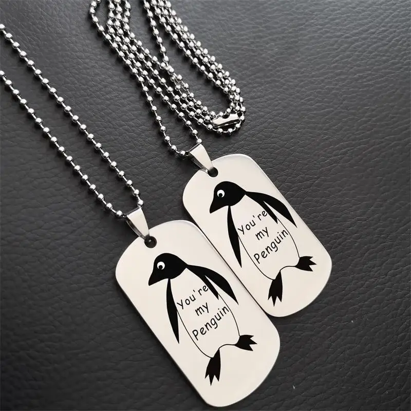 Новинка маленький военный бренд you're my penguin брелок из нержавеющей стали с