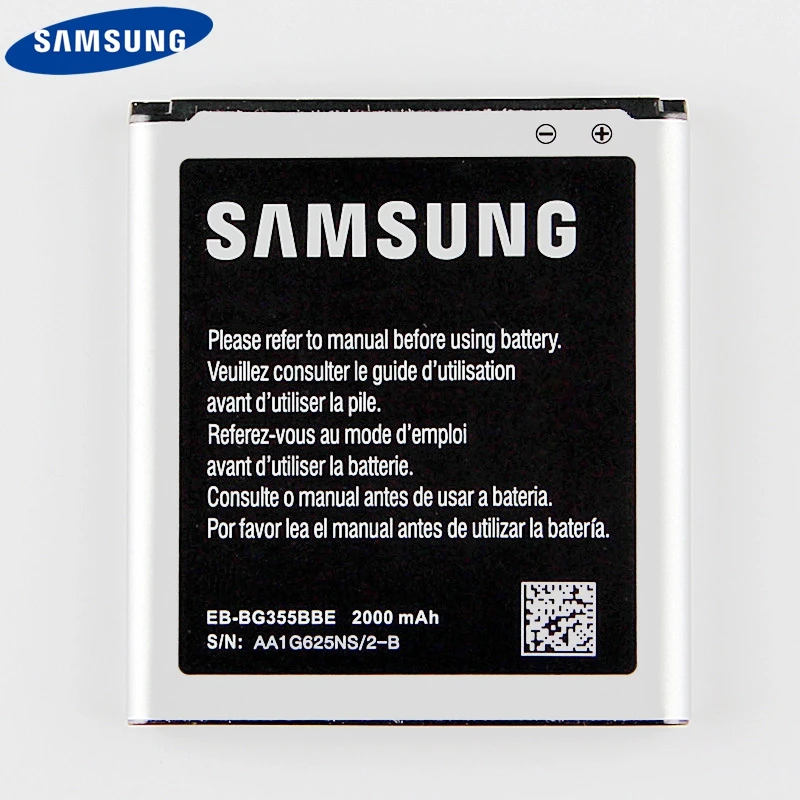 Оригинальная Аккумуляторная батарея Samsung для GALAXY Core 2 G355H EB BG355BBE G355 G3559 G3558 G3556D NFC 2000