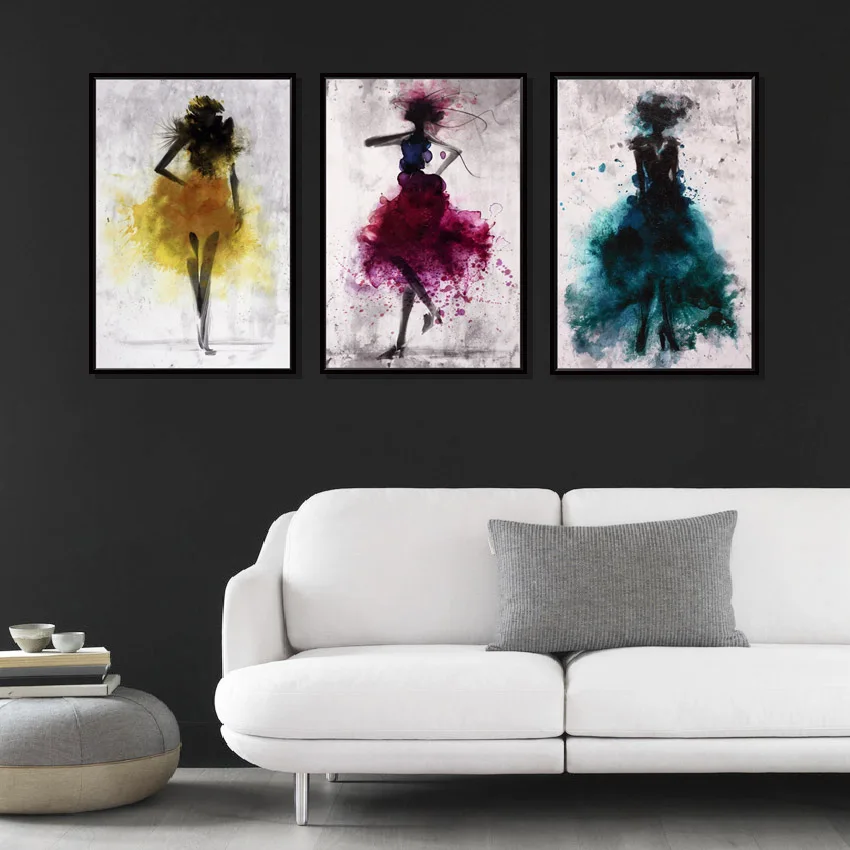 Элегантная юбка для танцев в стиле стихов акварельная Абстрактная Картина на