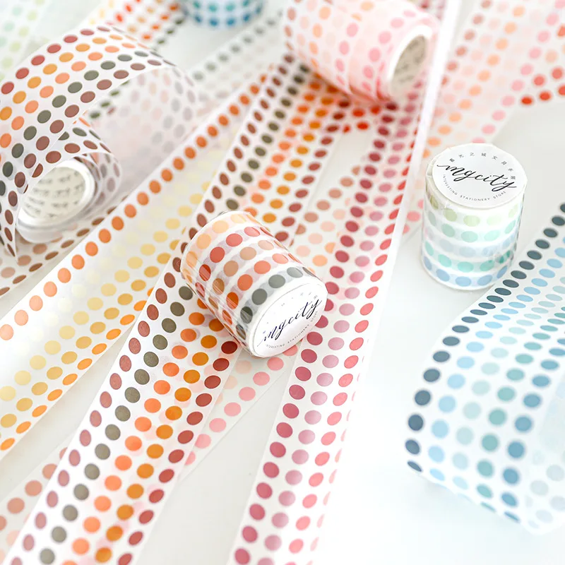 

50mmx3m Base Element Decorative Adhesive Tape Dot Masking Washi Tape Diy Scrapbooking Sticker Label Japanese Stationery