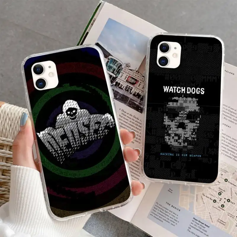 

Realme Watch Dogs 2 Dedsec Phone Case For iphone 5s 6 7 8 11 12 13 plus xsmax xr pro mini se soft Transparent Cover Fundas Coque