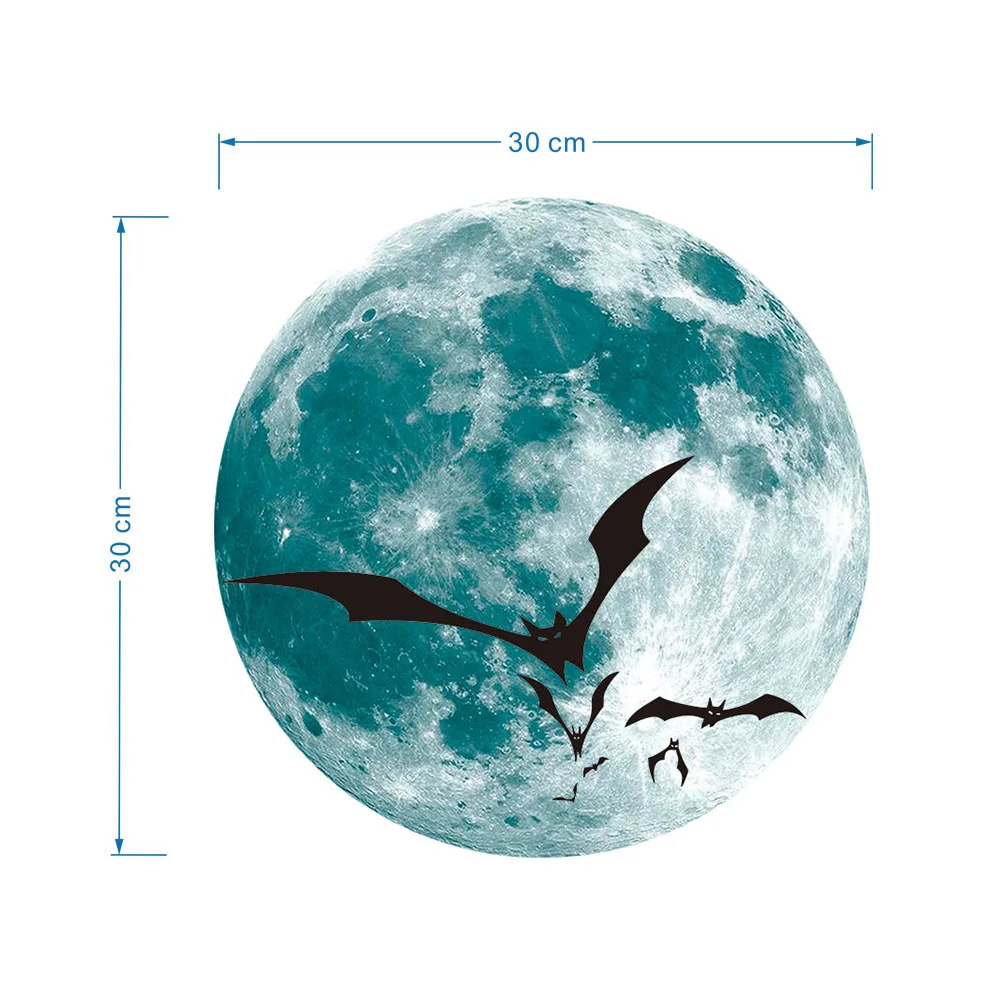 1 шт зеленые наклейки Светящиеся в темноте глаза настенные стеклянные летучая