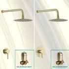 Скрытый настенный смеситель для душа и ванны, 10 дюймов, 250 мм