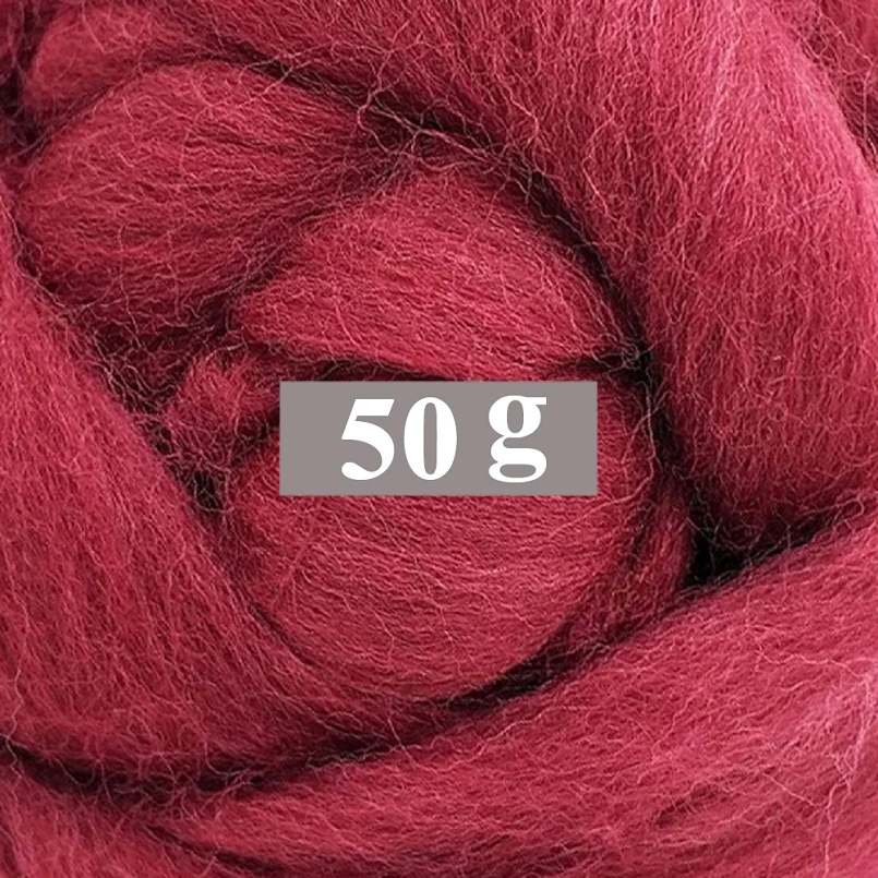 

Natural Wool Roving 50g for Needle Felting Kit 19 Microns Superfine Merino Wool Felt Wool Soft Can Touch the Skin (Color 26)