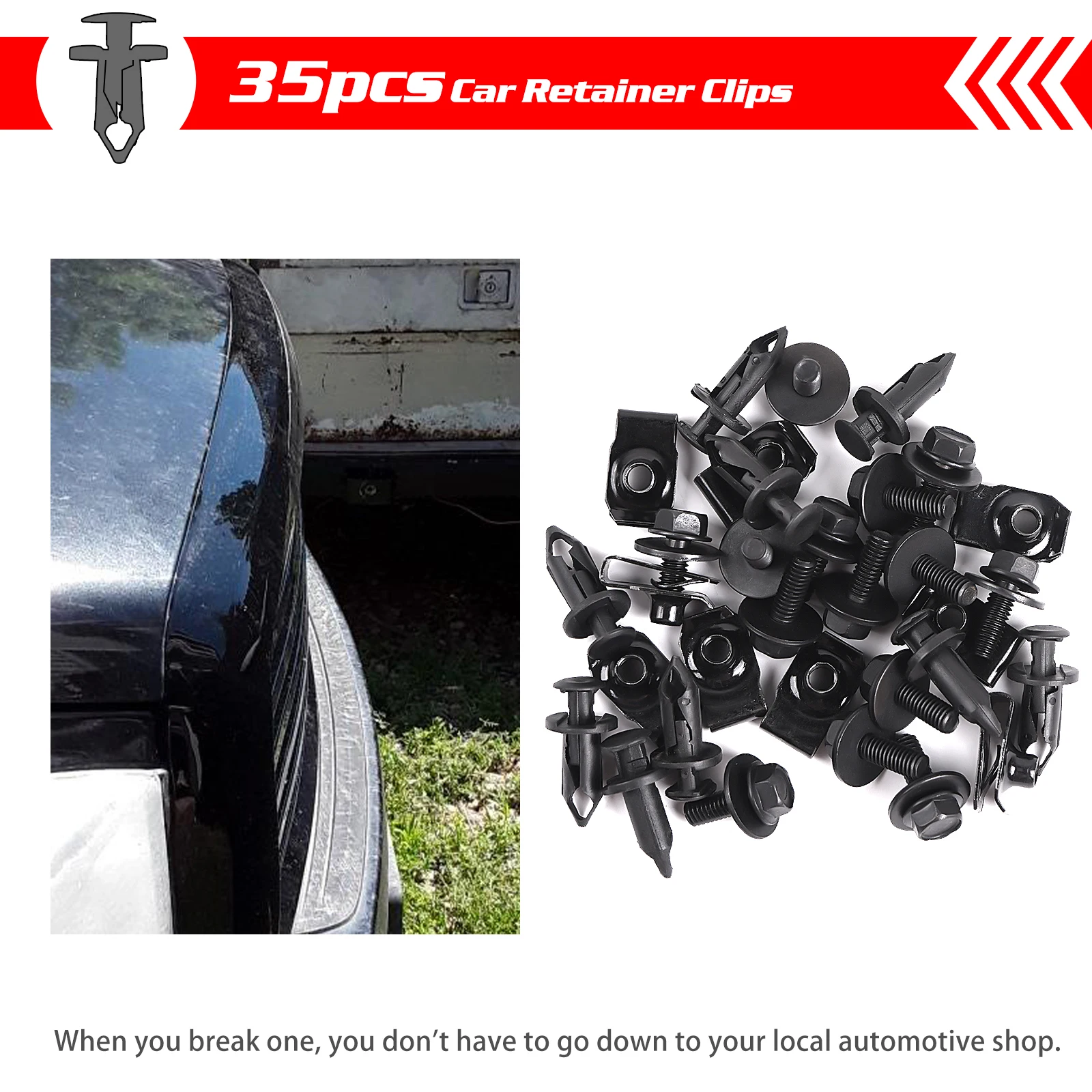 

OGE 35PCS Engine Splash Shield Bolts 10mm Bumper Bolts Metal Fender Clips for Infiniti G35 G37 FX35 FX45 EX35 Nissan 370Z 350Z