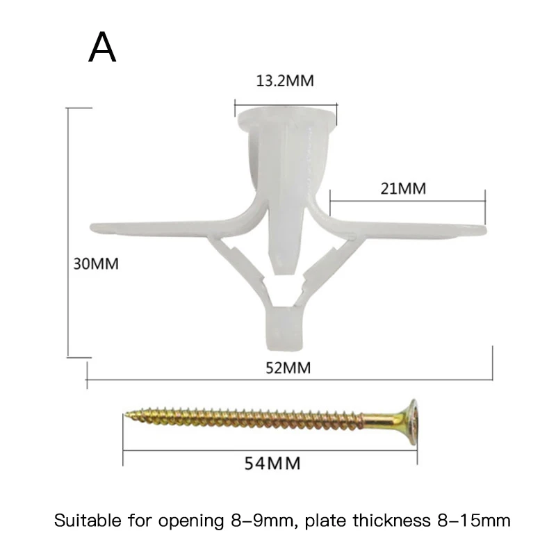 Комплект из 60 штукатурных досок анкерная пластиковая Расширительная трубка