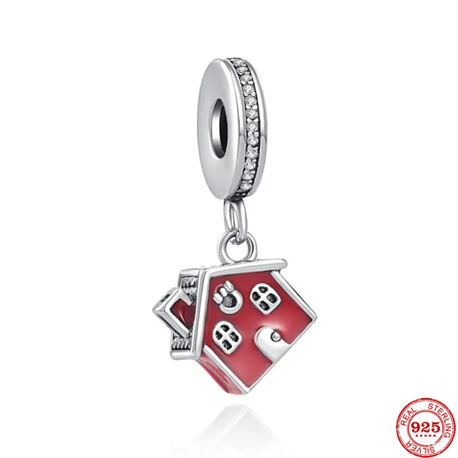 Новинка S925 Шарм в виде арбуза яблока оленя дом шоколад кофе Подходит для Pandora