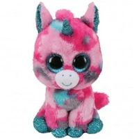 15cm ty beanie boos big eyes stuffed cute blue pink color unicorn hot selling ornaments christmas plush toys child birthday gift
