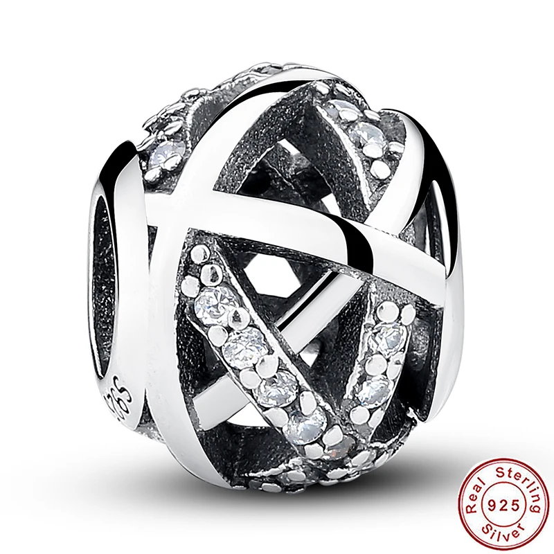 

Pandach 100% реальные 925 пробы серебро обмотки Полые бусины, подходят к оригиналу Pandora, браслет "сделай сам" для изготовления ювелирных изделий, ...