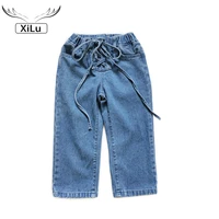 girls tethered straight barrel wide leg mid rise jeans toddler girl fall clothes fall clothes for kids winter pants for kids