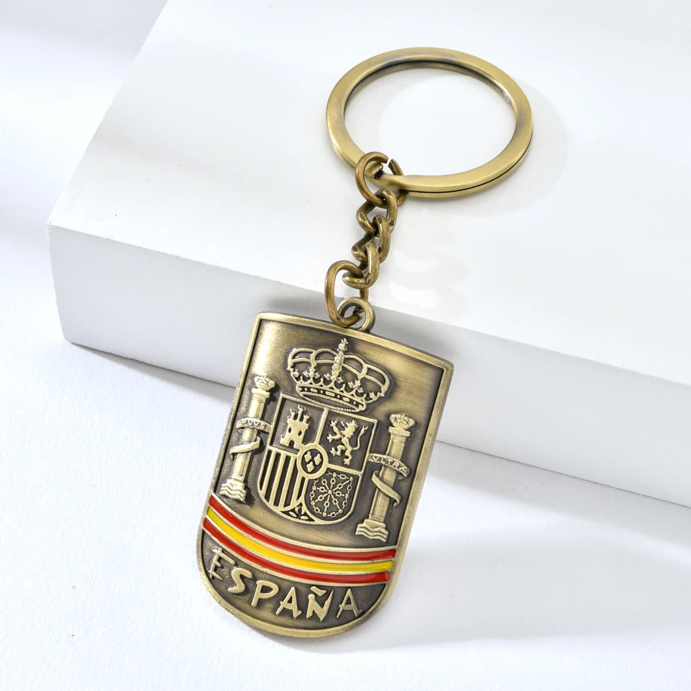 Vicney испанская Национальная эмблема брелок античный бронзовый цвет Espana Испания