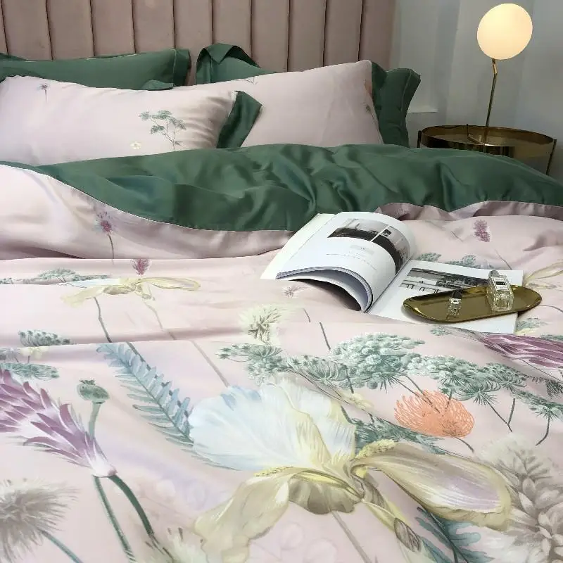 43 сатина постельное белье простыни из тенсела шелковые мягкие комплекты