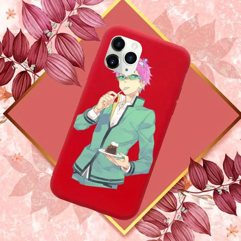 

The Disastrous Life of Saiki K Saiki Kusuo Phone Case Candy Color for iPhone 6 7 8 11 12 s mini pro X XS XR MAX Plus