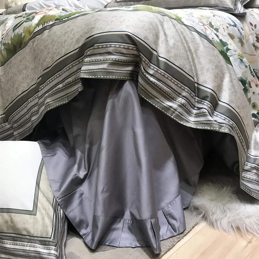 

Modern pastoral bedding set teen adult,full queen king 120s cotton vintage double home textile bed sheet pillow case duvet cover