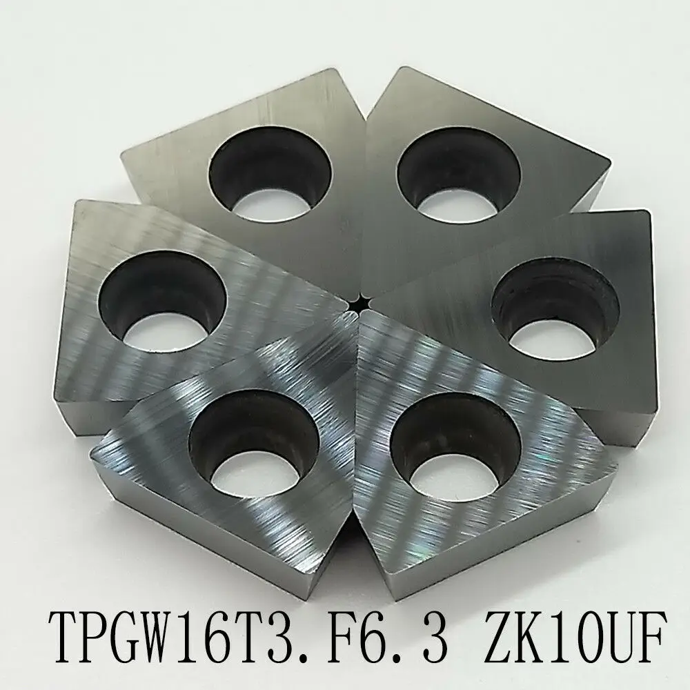 

CNC TPGW16T3.F6.3 ZK10UF Milling Carbide Inserts Cutting Tools For Steel 10pcs