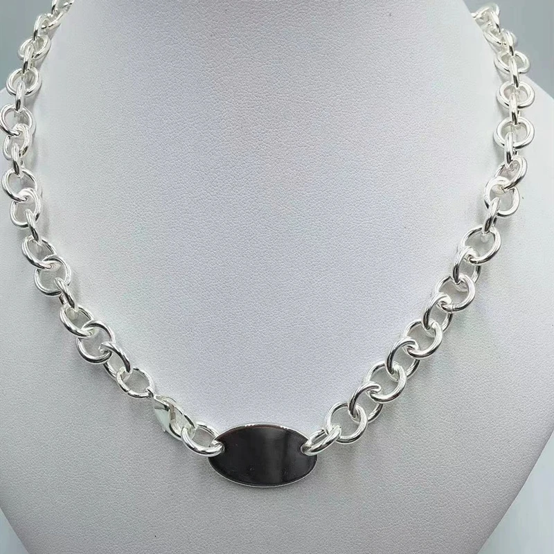 1:1S925 sterling silver necklace classic retro egg-shaped pendant exquisite workmanship jewelry gift for ladies | Украшения и