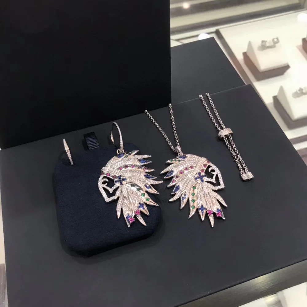 Очаровательные ювелирные наборы главный индийский Ретро дизайн серьги и