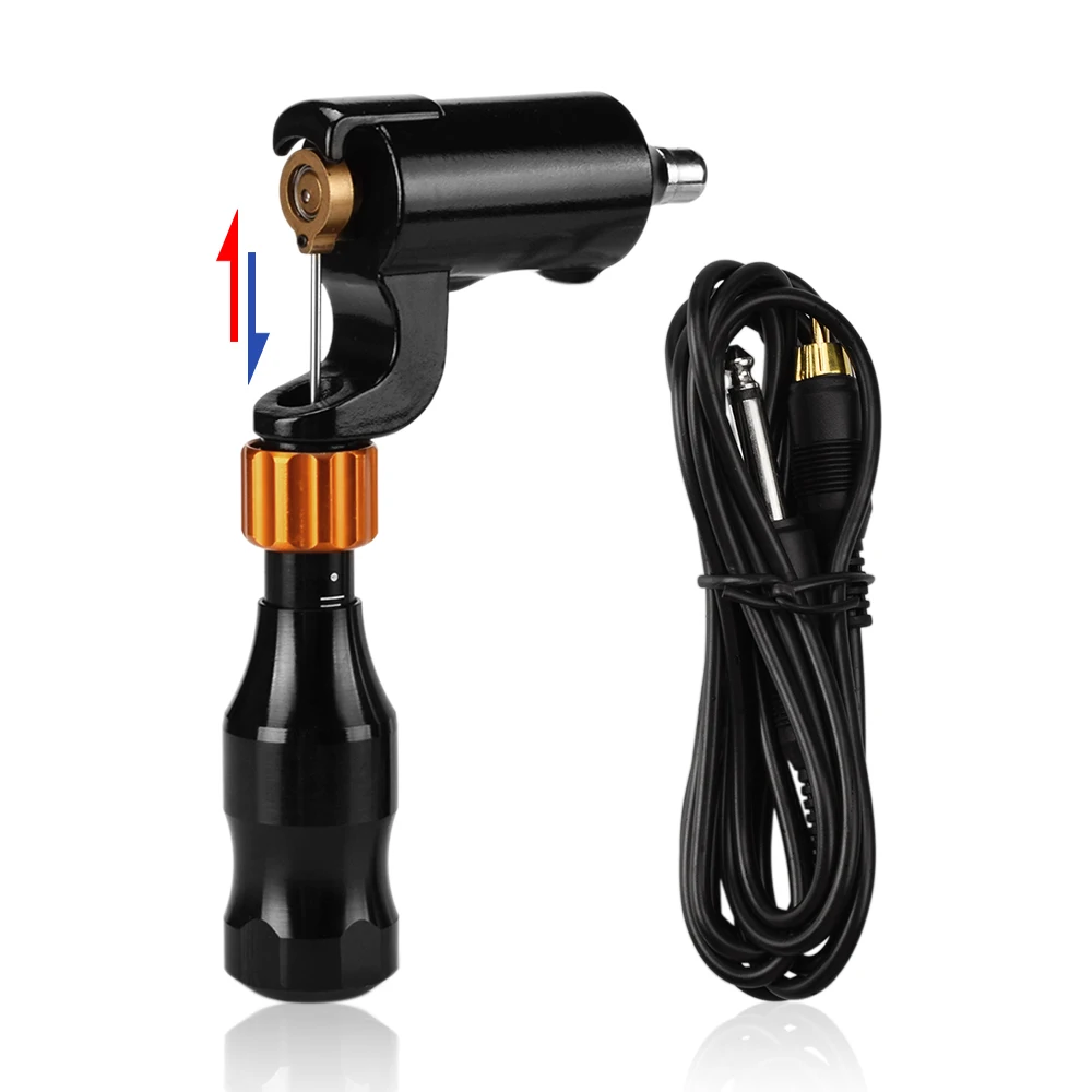 with clip cord Тату-картридж машина l-образный двигатель пистолет Гибридный Maquina De Татуировка ротатива роторный постоянный макияж лайнер и шейдер регулируемый - Цвет: with clip cord