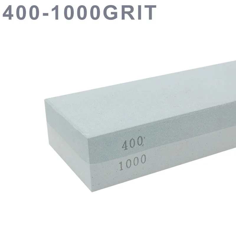 400 1000 grit Двухсторонний точильный камень точильный камень Материал корунд и карбид кремния для кухонных ножей и садового инструмента - Цвет: 400 1000 grit