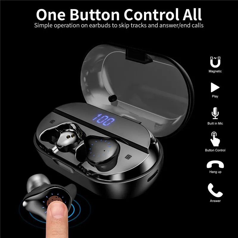 Новые TWS наушники с сенсорным управлением Bluetooth 5 0 беспроводные 8D стерео