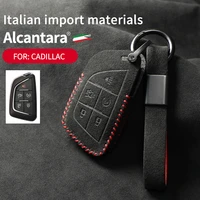 for cadillac series xts ct5 ct6 xt4 xt5 xt6 alcantara full cover key shell car accessories