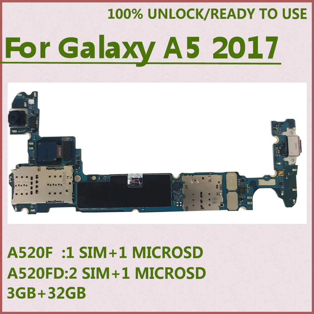 Протестированная материнская плата для Samsung Galaxy A5 2017 A520F 2SIM A520F/DS|Антенны