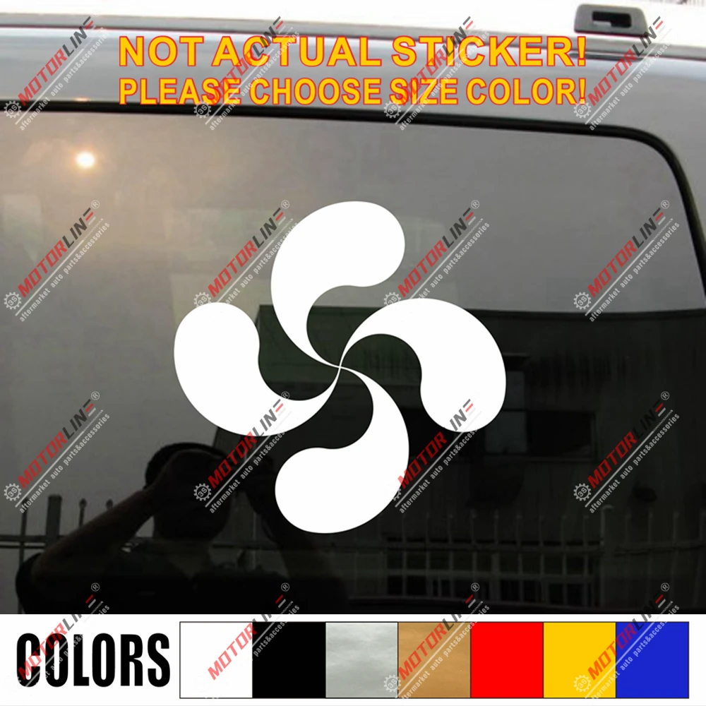 Наклейка с крестом lauрусского баска Виниловая наклейка для автомобиля испанская