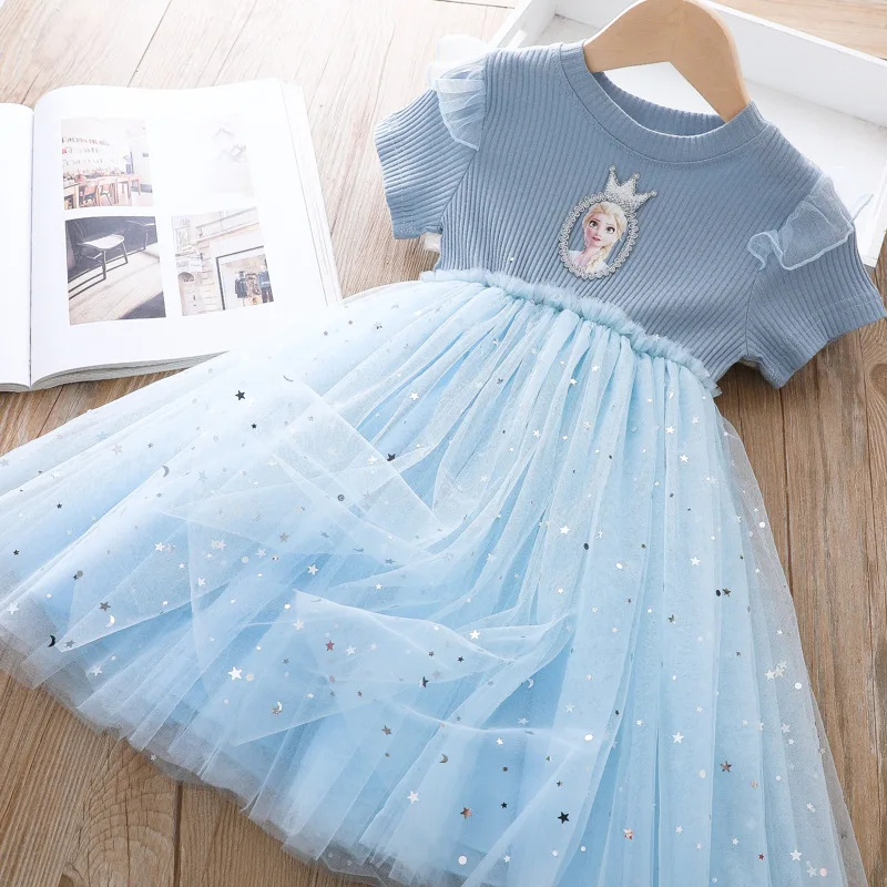 

Toddler Girl Cartoon Dress Short Sleeve Summer Clothing for Baby Girl Princess Dress Clothing New Style Ball Gown
