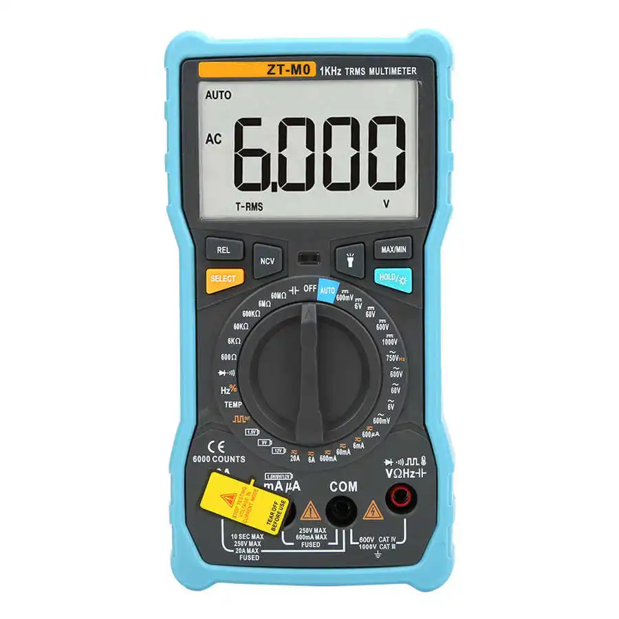 ZT M0 Высокоточный ЖК цифровой 6000 отсчетов Интеллектуальный мультиметр Измеритель
