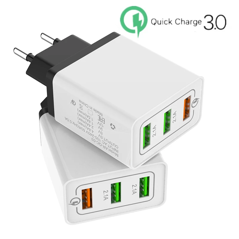 Быстрая зарядка 3 0 USB зарядное устройство 5V 2.4A QC3.0 кабель для быстрой зарядки