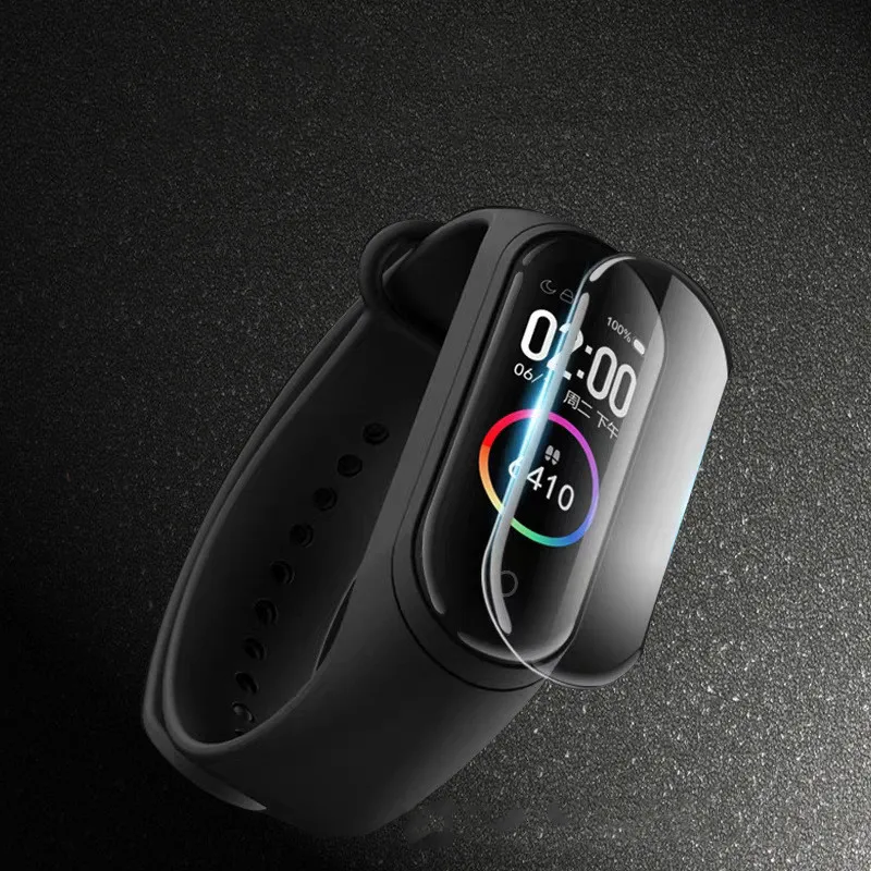 Защитная пленка для Xiaomi Mi Band 6 5 4 Гидрогелевая Взрывозащищенная | Электроника