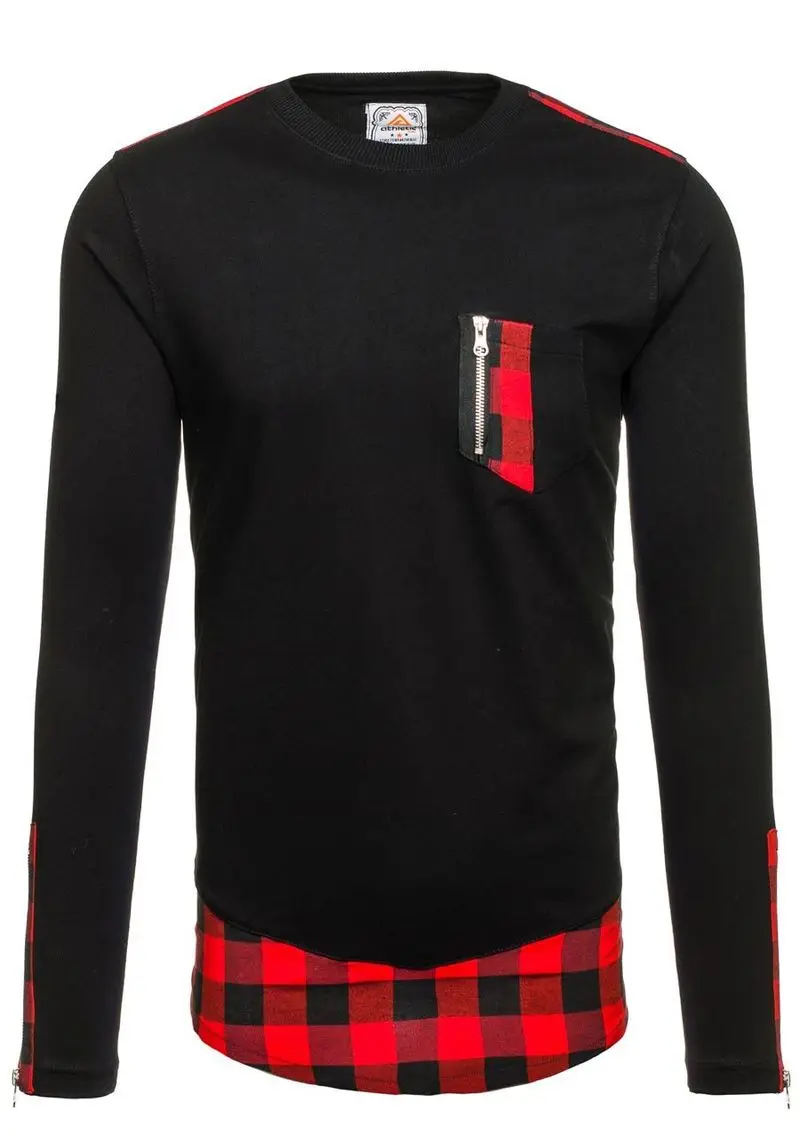 Мужская Повседневная рубашка-поло ZOGAA хлопковая в клетку с длинным рукавом и