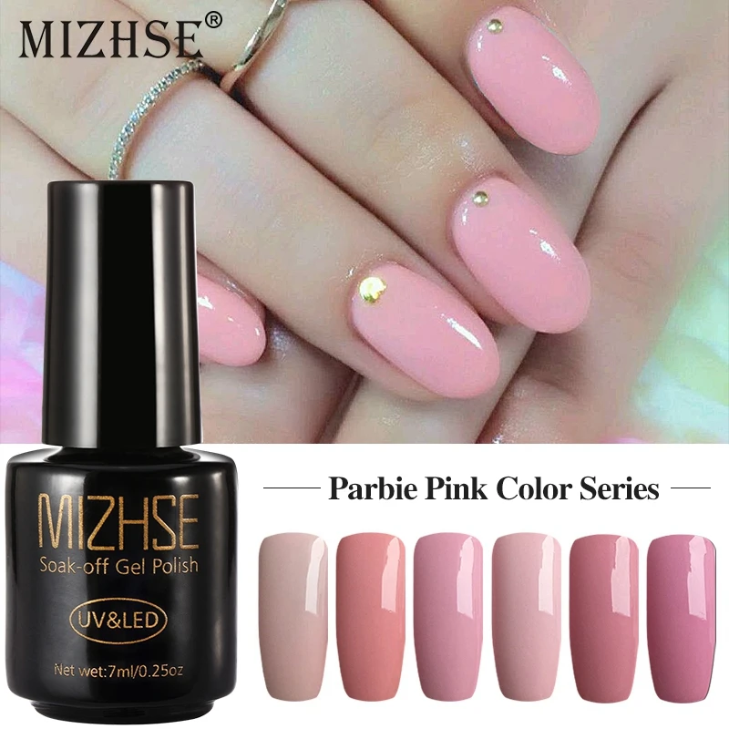 Гель лак MIZHSE для ногтей 7 мл розовый УФ Полупостоянный ногтей|Гель ногтей| |