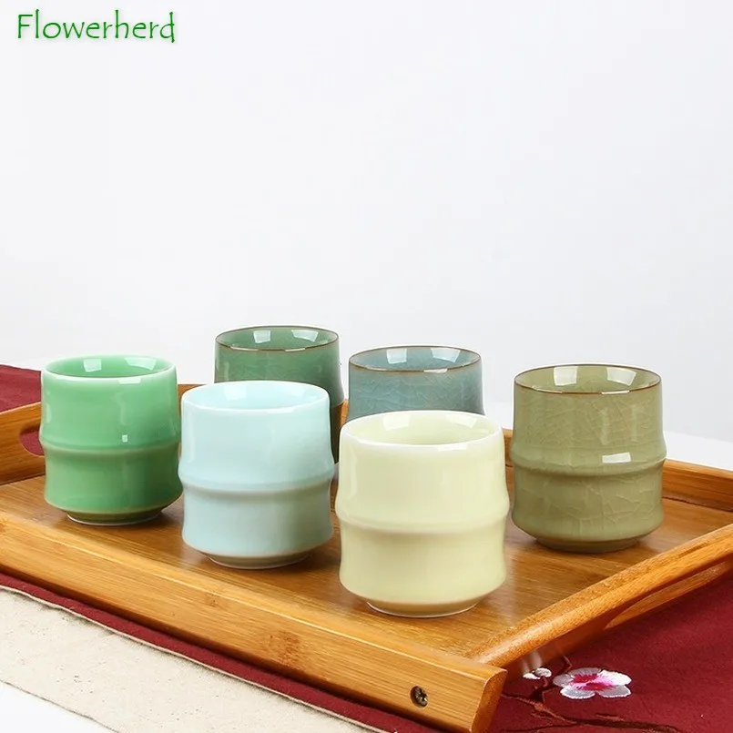 Керамическая фарфоровая бамбуковая чайная чашка посуда кунг-фу набор чайной
