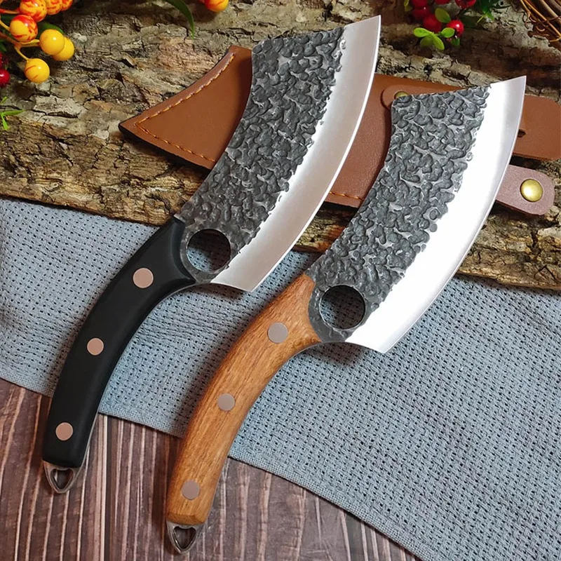 Нож из нержавеющей стали ручной работы нож мясника кованой шеф-повара сербской