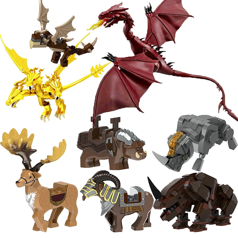 Летающий дракон трехголовый пламя лось дикий кабан биггорн овечка крепление