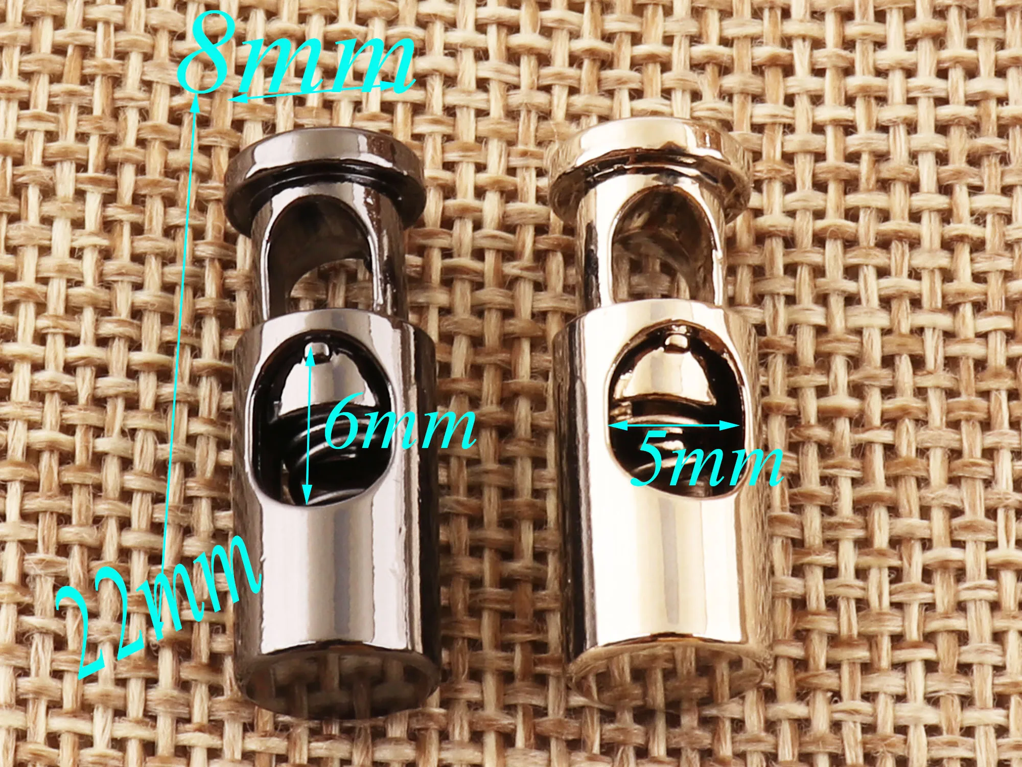 20 шт. Серебряная/металлическая двойная бочка пружинная Пряжка для стопора