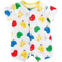 2022 newborn cotton babyjumpsuit short sleeved baby clothing one piece summer male baby clothes boy jumpsuit puppy dinosaur