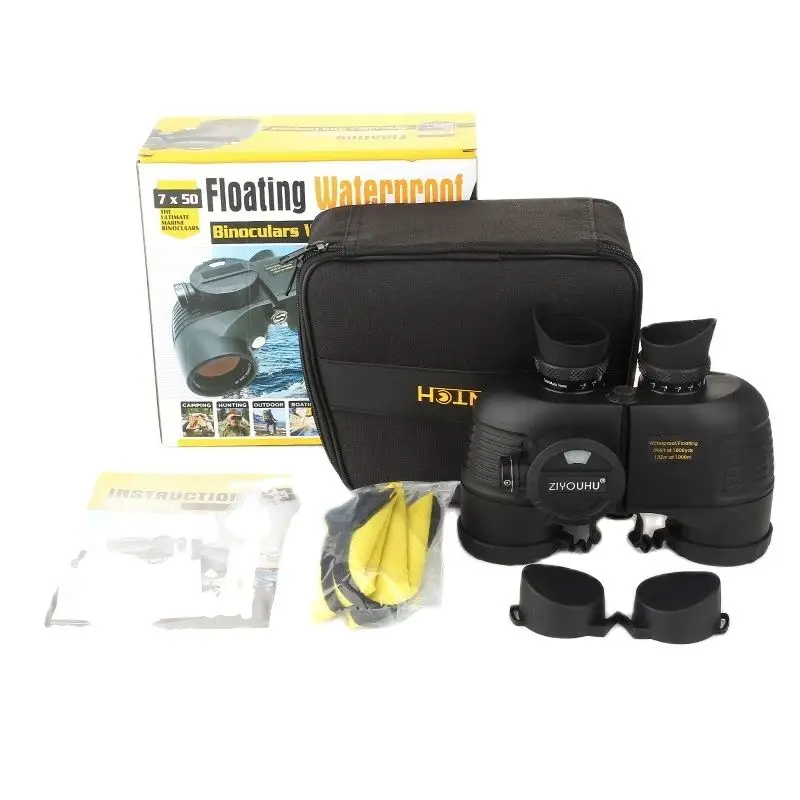 

ZIYOUHU 7X50 Binoculars Telescope Waterproof Nitrogen Powerful Military High-definition Rangefinder Adult Big Azimuth Compass