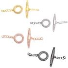 Полностью циркониевые материалы для ожерелья ручной работы, застежка для браслета, шарнирная застежка, соединитель, изготовление ювелирных изделий, застежки, аксессуары сделай сам