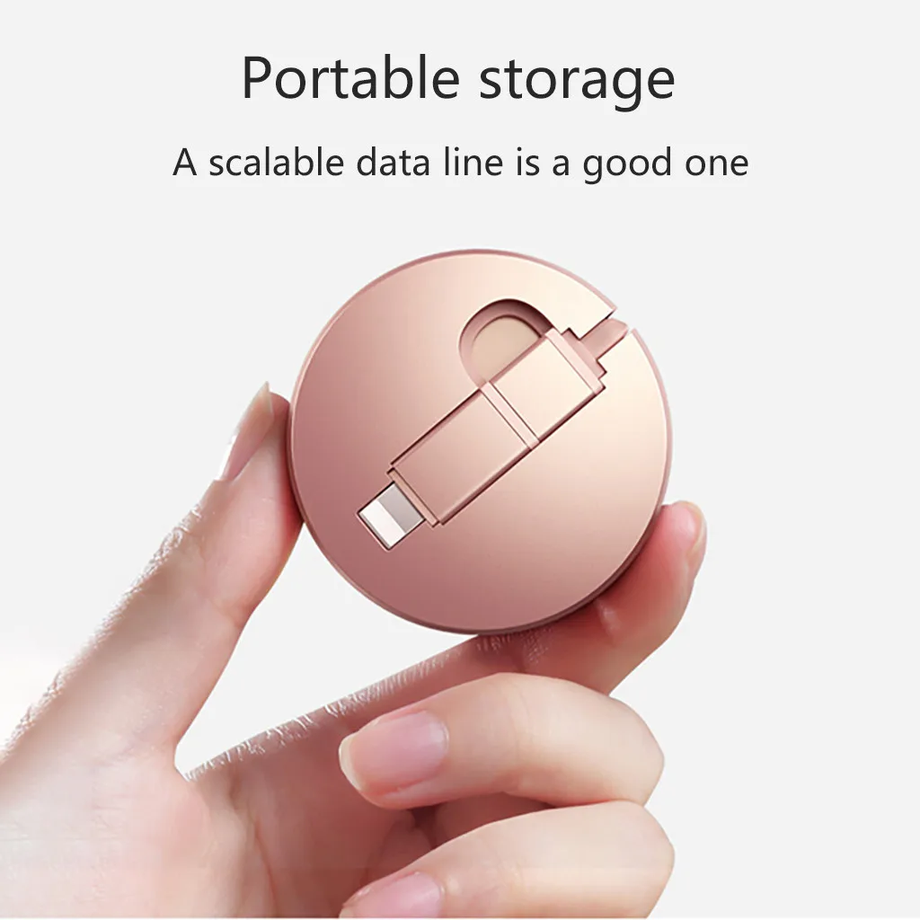 Cafele 3 в 1 Выдвижной Кабель Micro Usb для быстрой зарядки и передачи данных Iphone Xs Xr