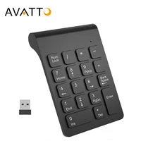 avatto small size 2 4ghz wireless numeric keypad numpad 18 keys digital keyboard for accounting teller laptop notebook tablets