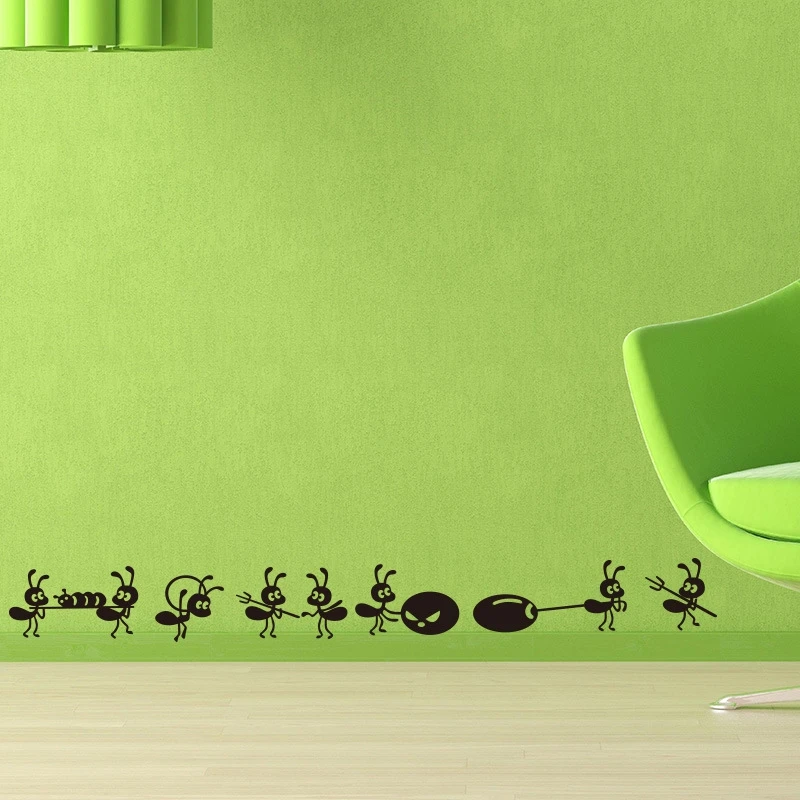 Креативные муравьи наклейки на стену для детской комнаты украшения милый