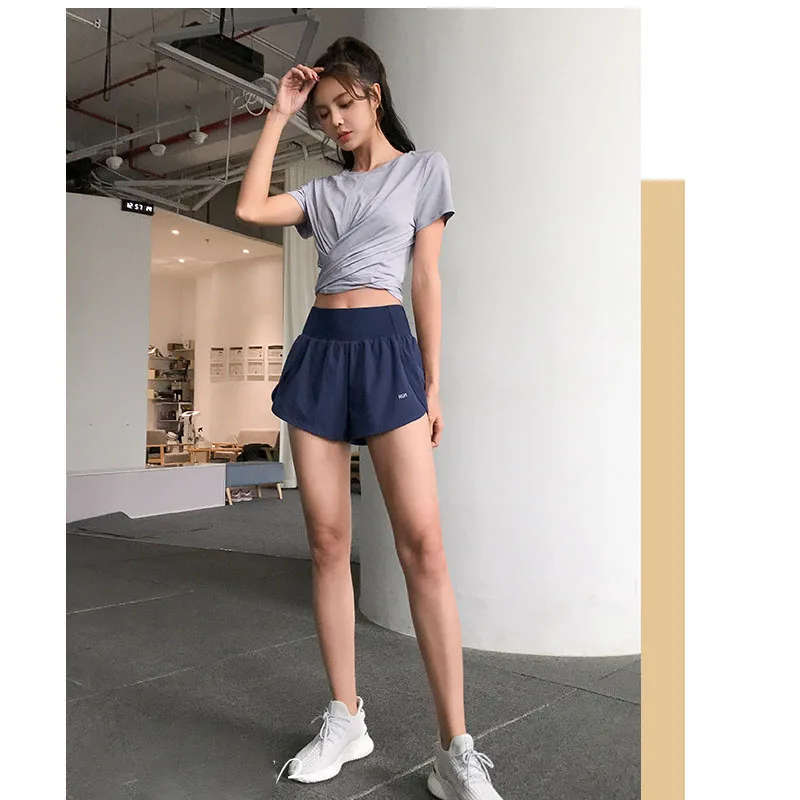 

2 In 1 Running Shorts Women Summer Quick-Drying Running Fitness Shorts Sport Yoga Shorts for Women Gym biker shorts